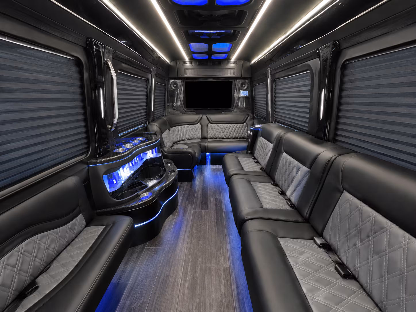 redmond 30 passenger party bus interior