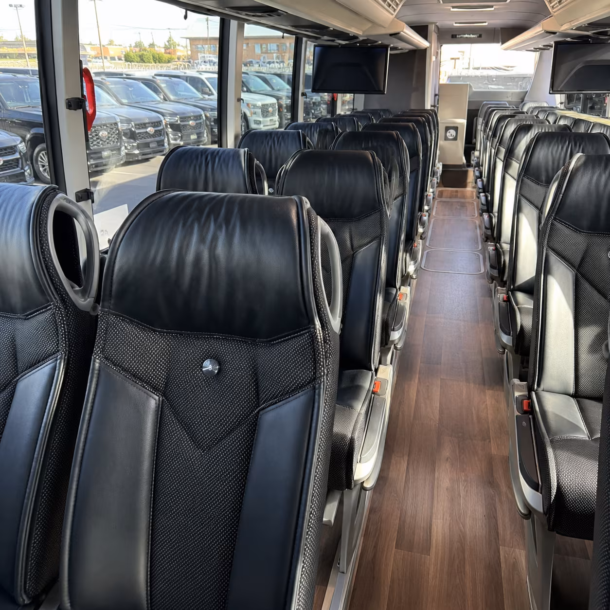 redmond charter bus rental interior