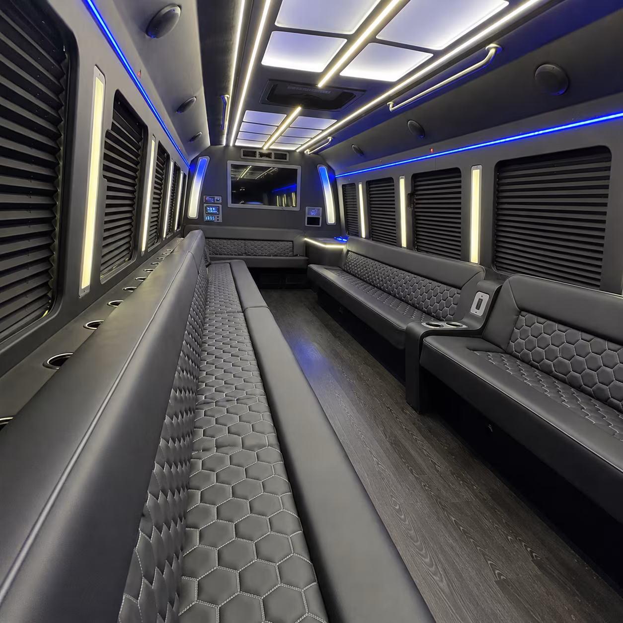 redmond party bus rental interior